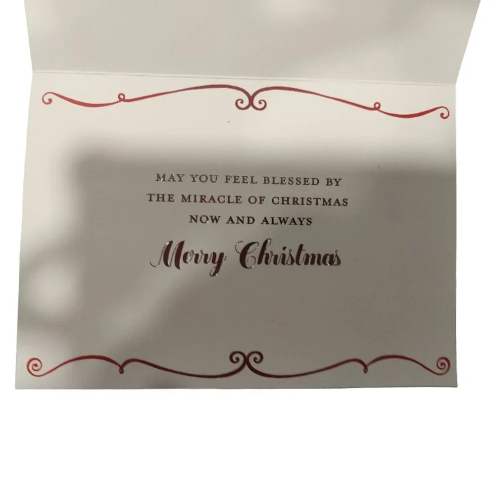 Set of 8 Christmas/Holiday Greeting Cards with Envelopes Hymn/Song Themed